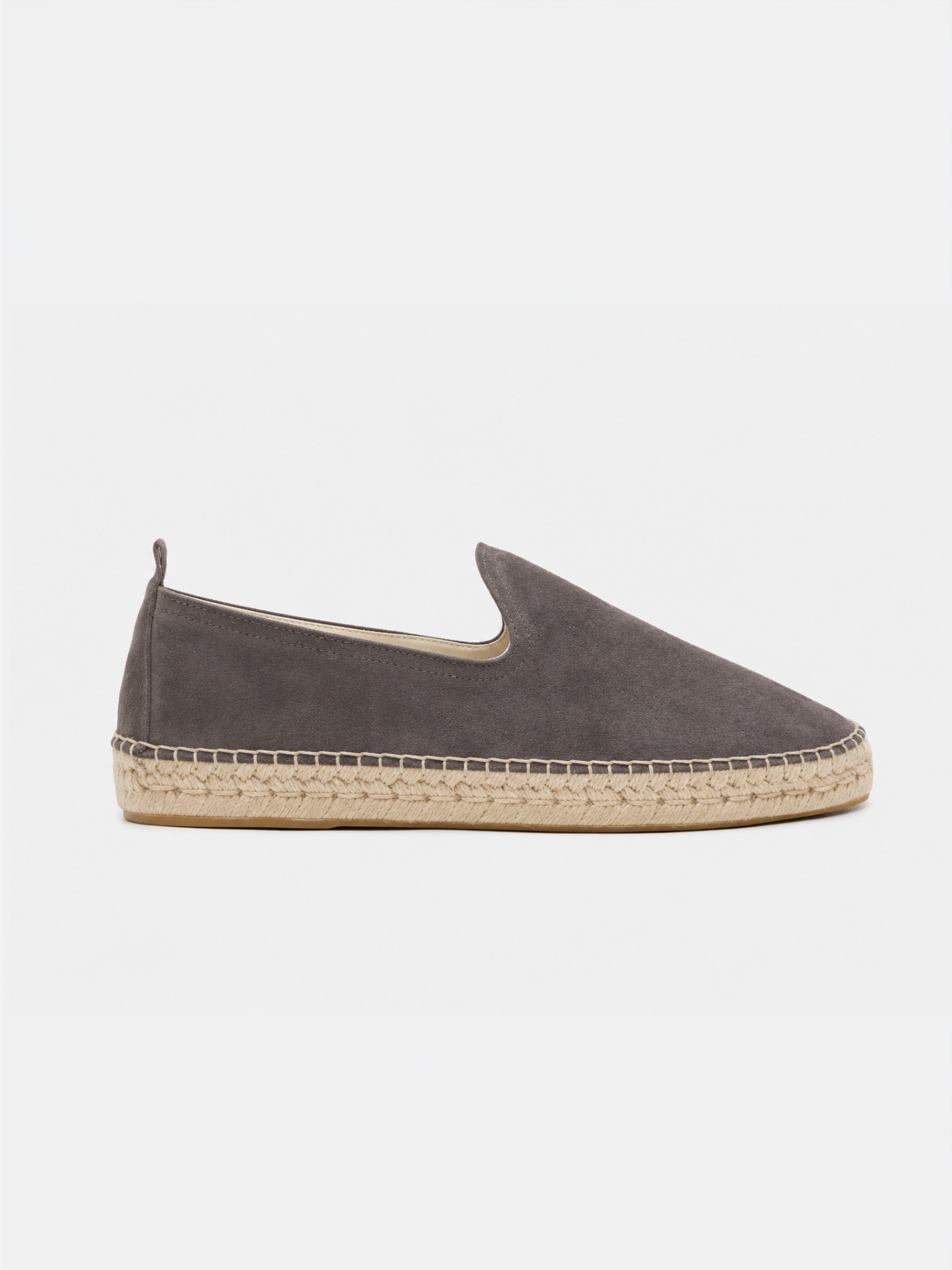The Espadrille - Light Grey Suede