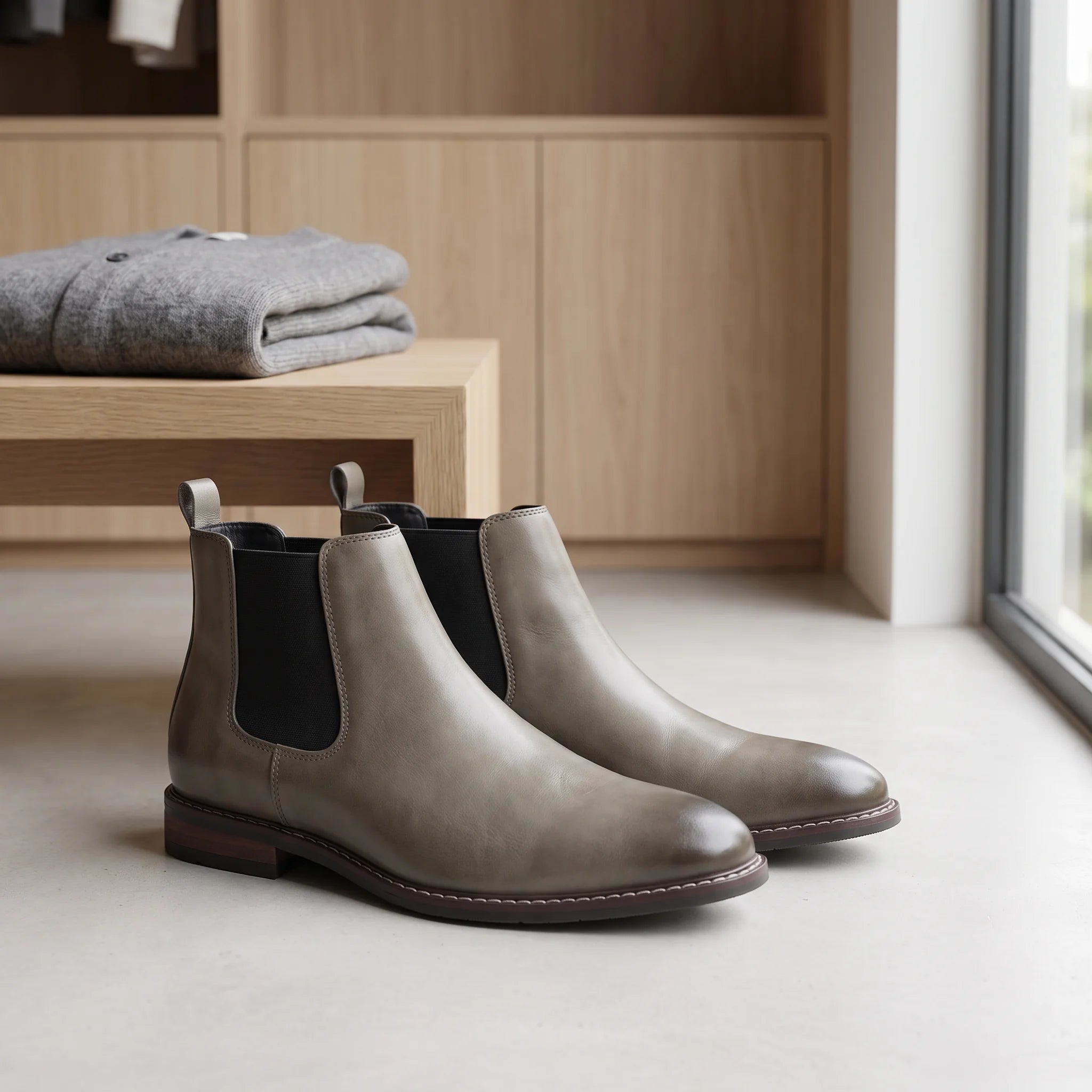 The Sterling — Chelsea Boot with Contrast Heel