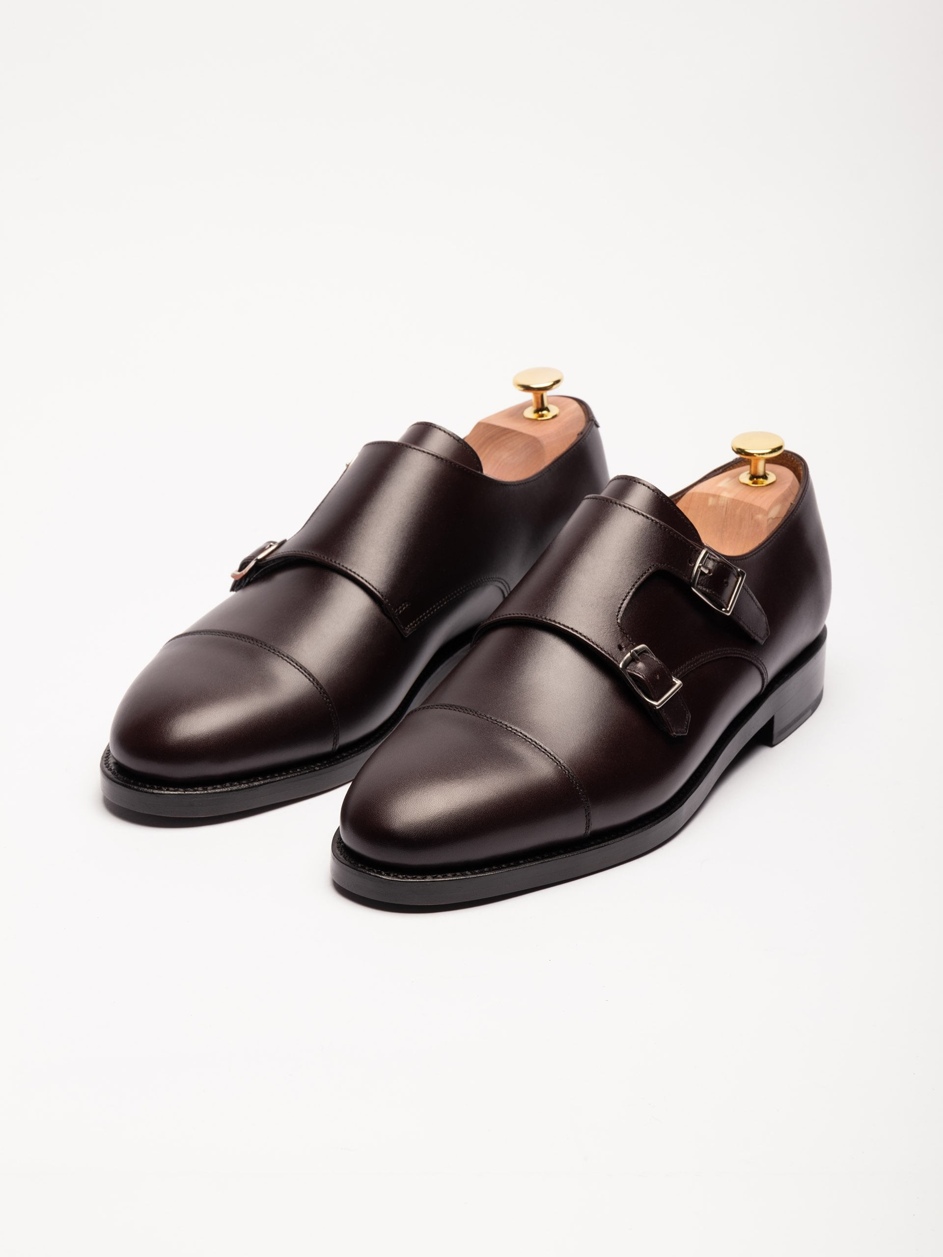 The Double Monkstrap - Burgundy Calf